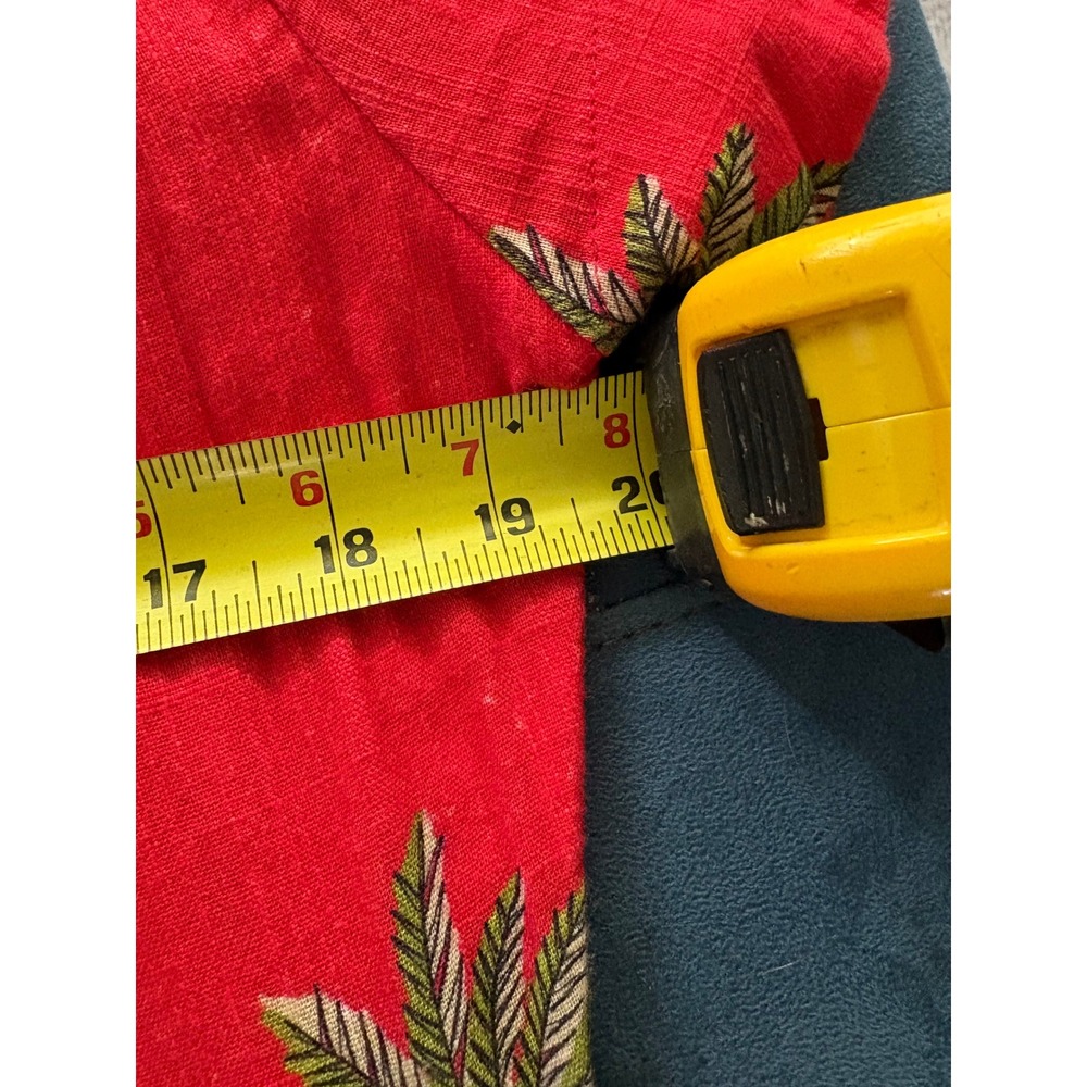 Coniglio Palm Beach Red Rabbit Palm Tree Maxi Dress Button Front Cotton Large - Picture 6 of 8